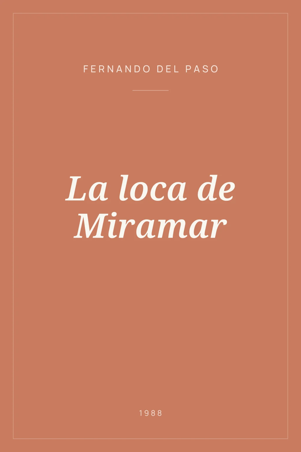 Portada de La loca de Miramar