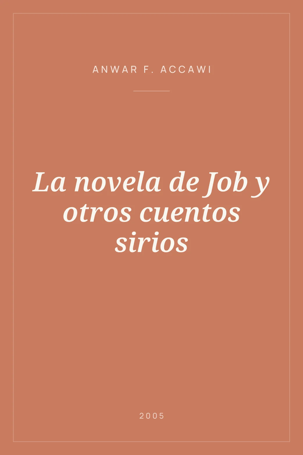 Portada de La novela de Job y otros cuentos sirios