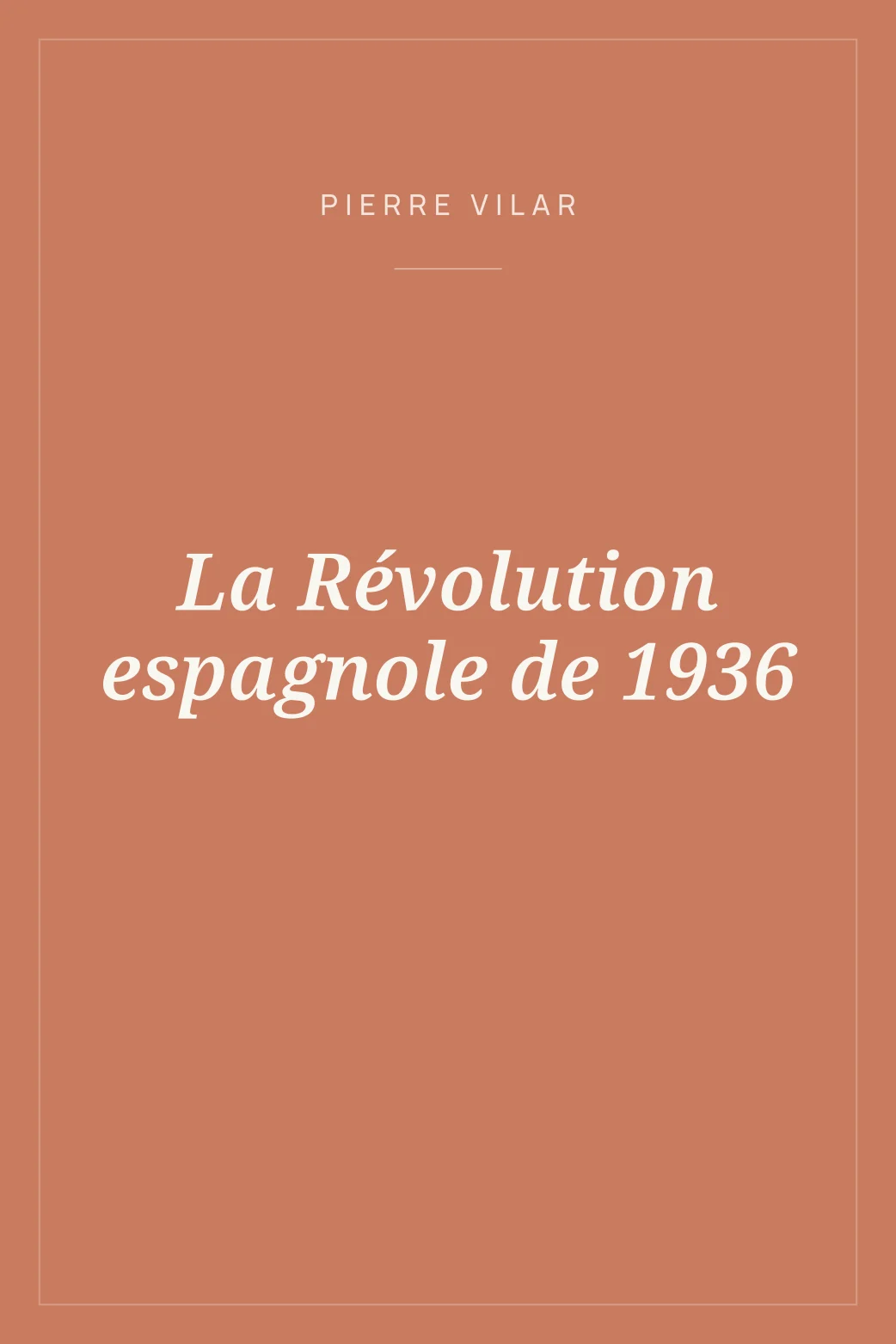 Portada de La Révolution espagnole de 1936
