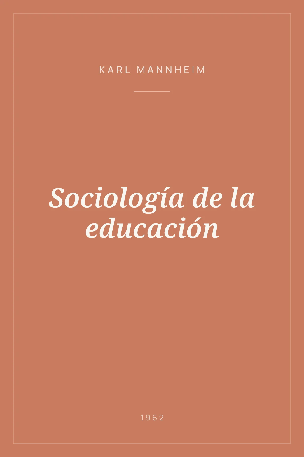 Portada de Sociología de la educación