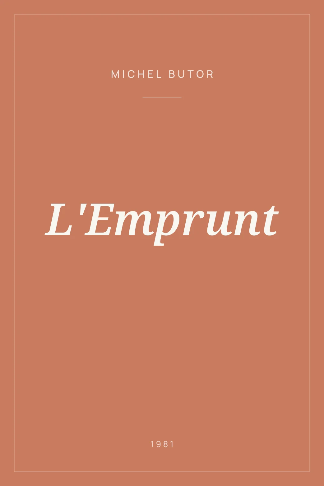 Portada de L'Emprunt