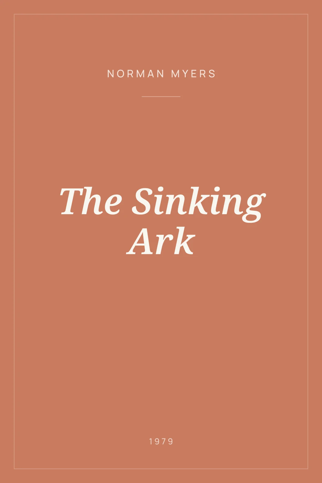 Portada de The Sinking Ark