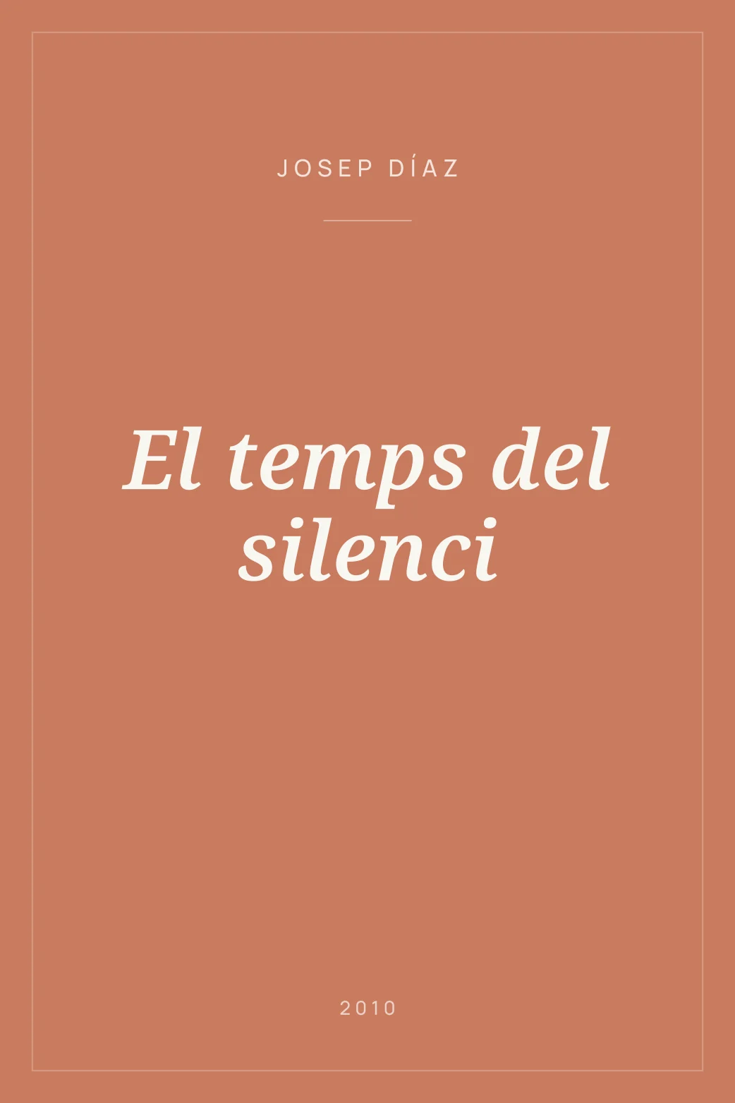 Portada de El temps del silenci
