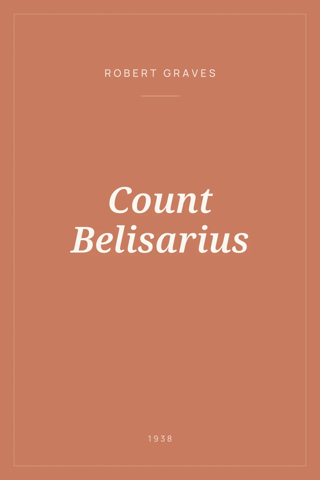 Portada de Count Belisarius