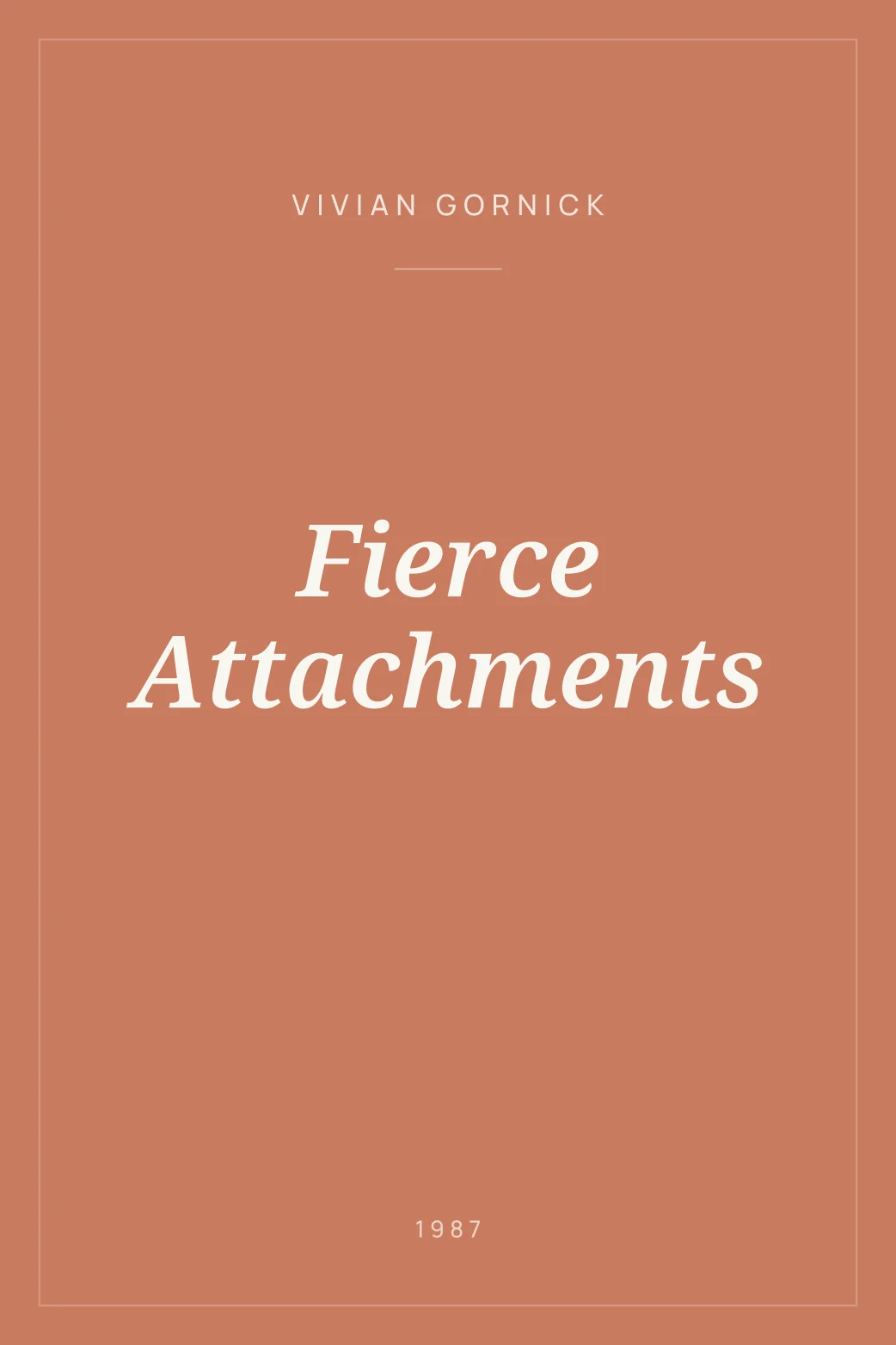 Portada de Fierce Attachments