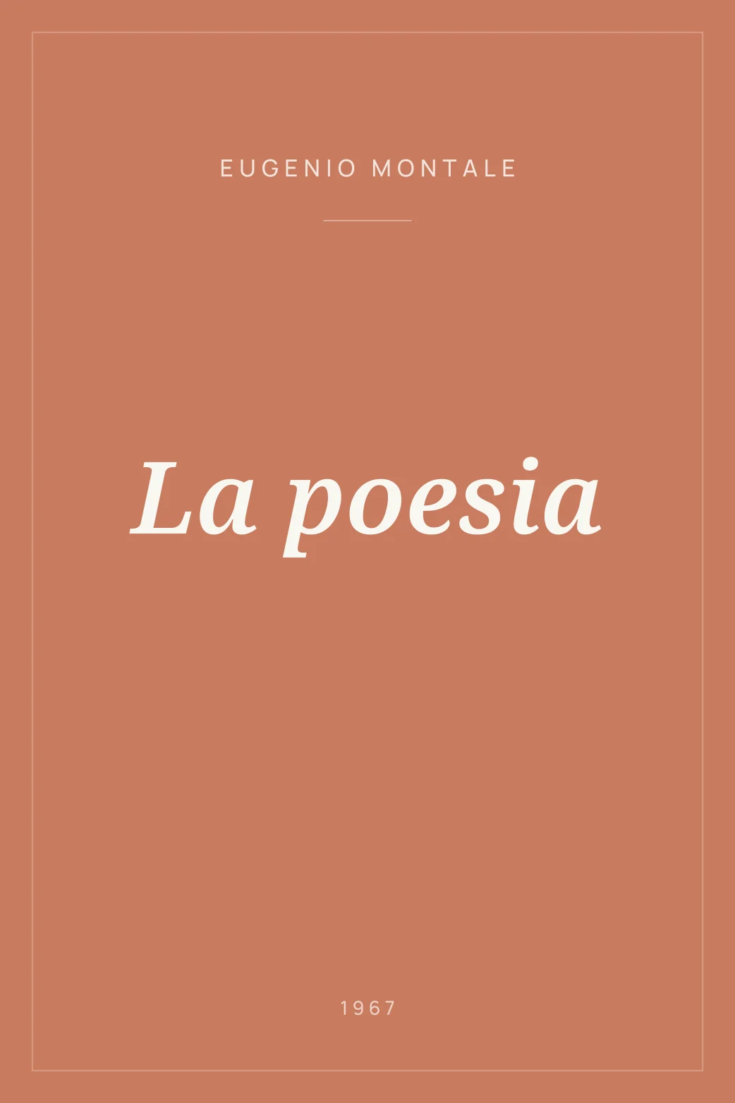 Portada de La poesia