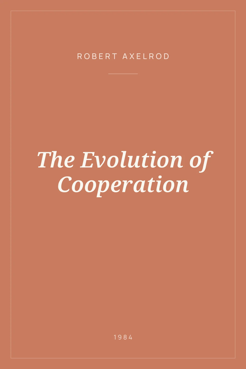 Portada de The Evolution of Cooperation