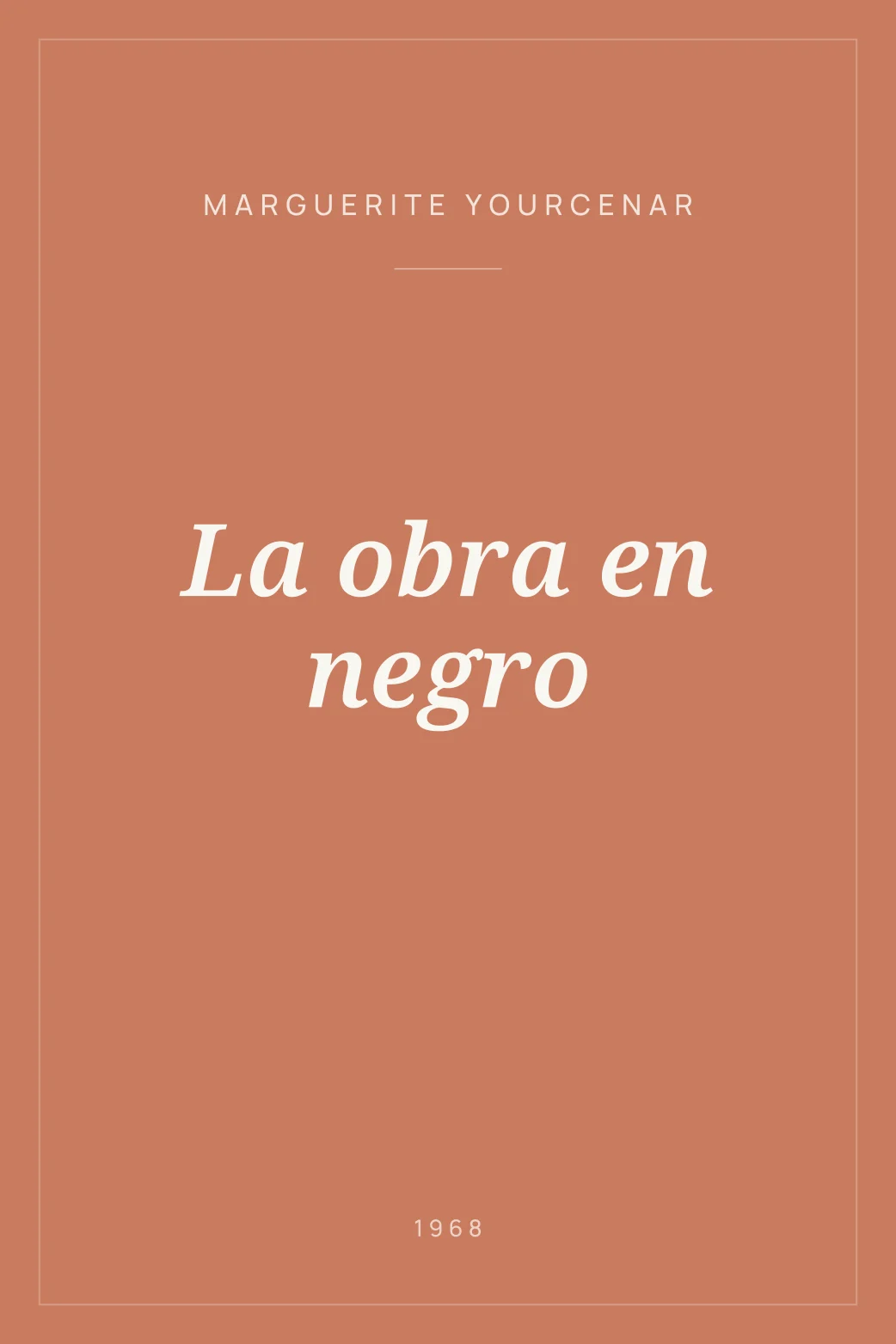 Portada de La obra en negro