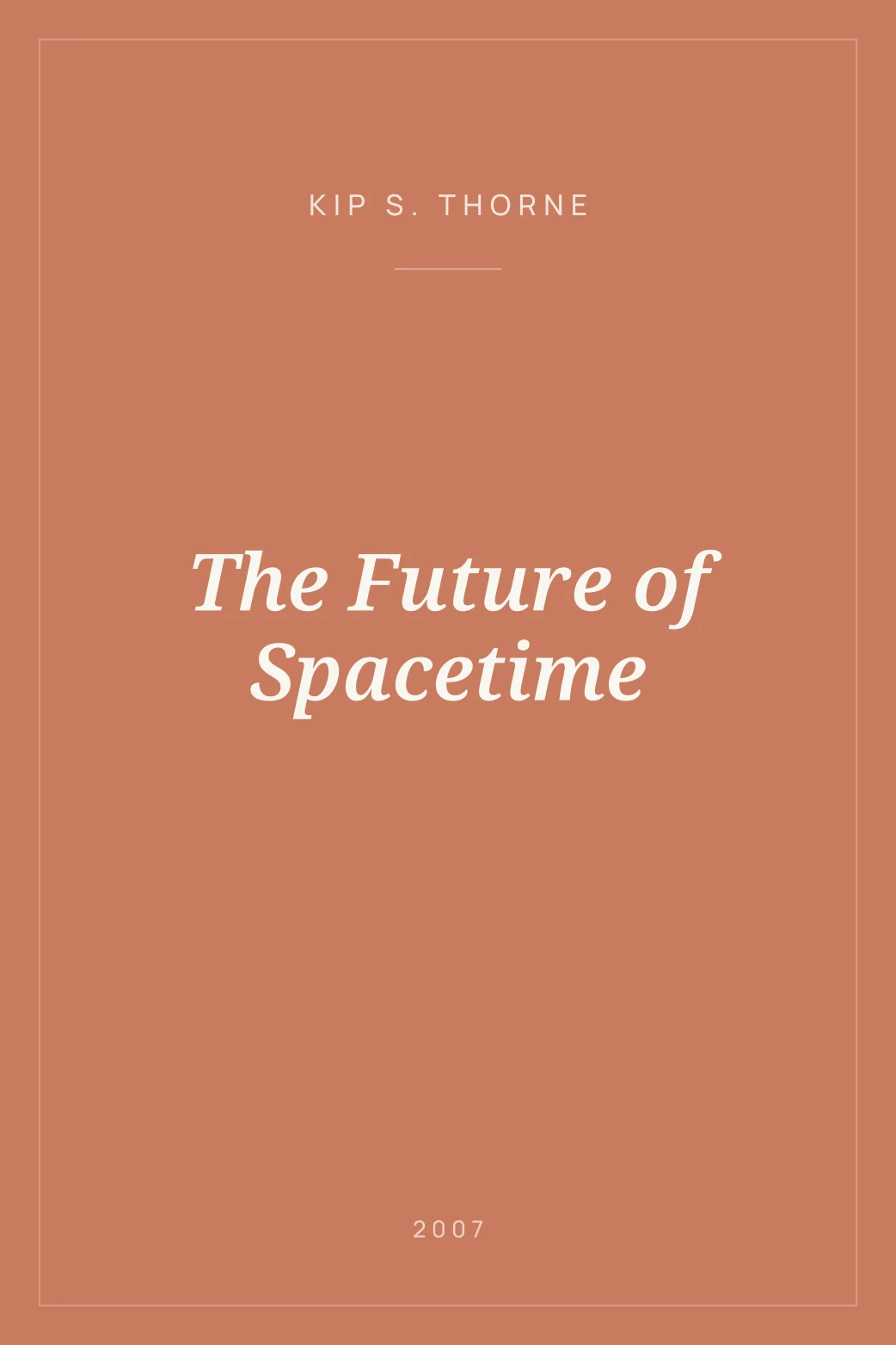 Portada de The Future of Spacetime