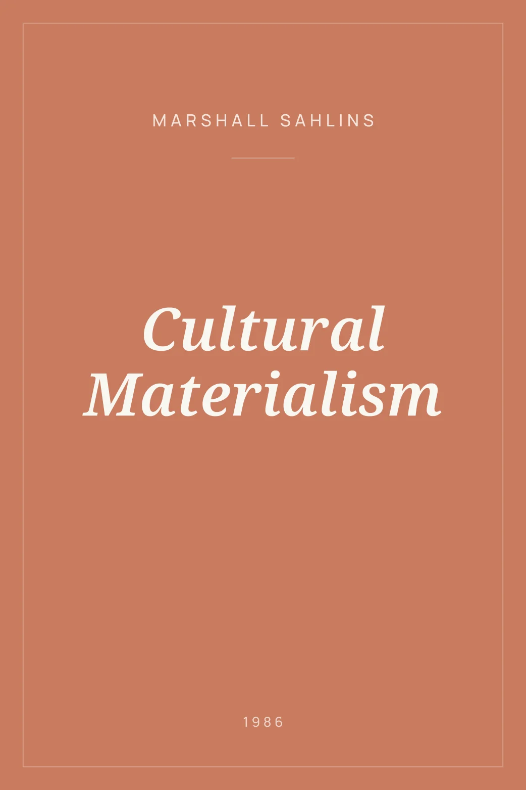 Portada de Cultural Materialism