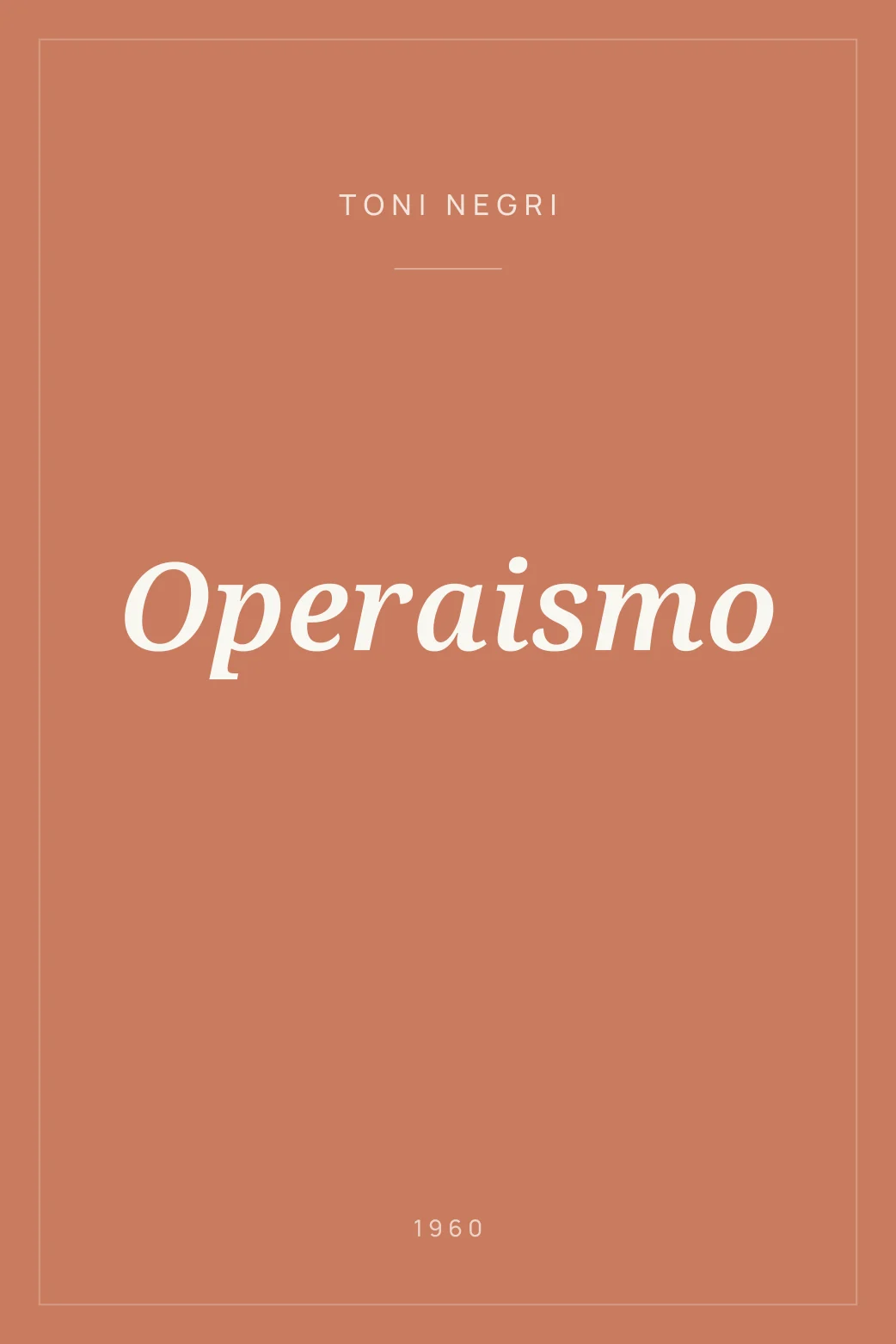 Portada de Operaismo