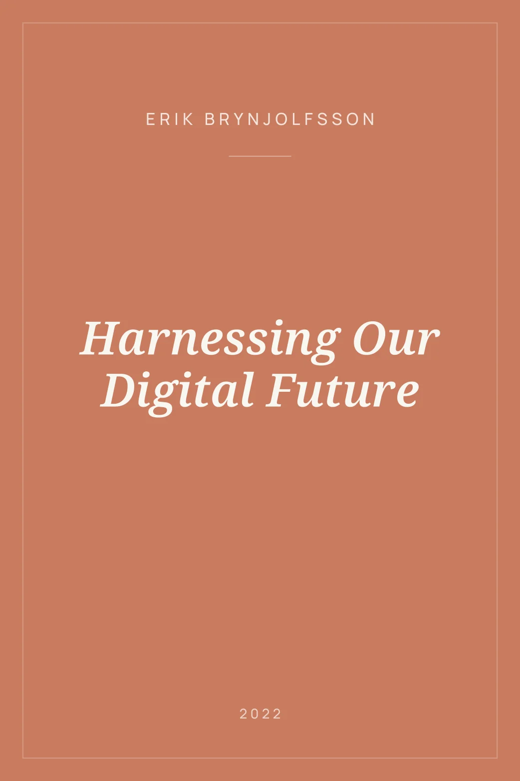 Portada de Harnessing Our Digital Future