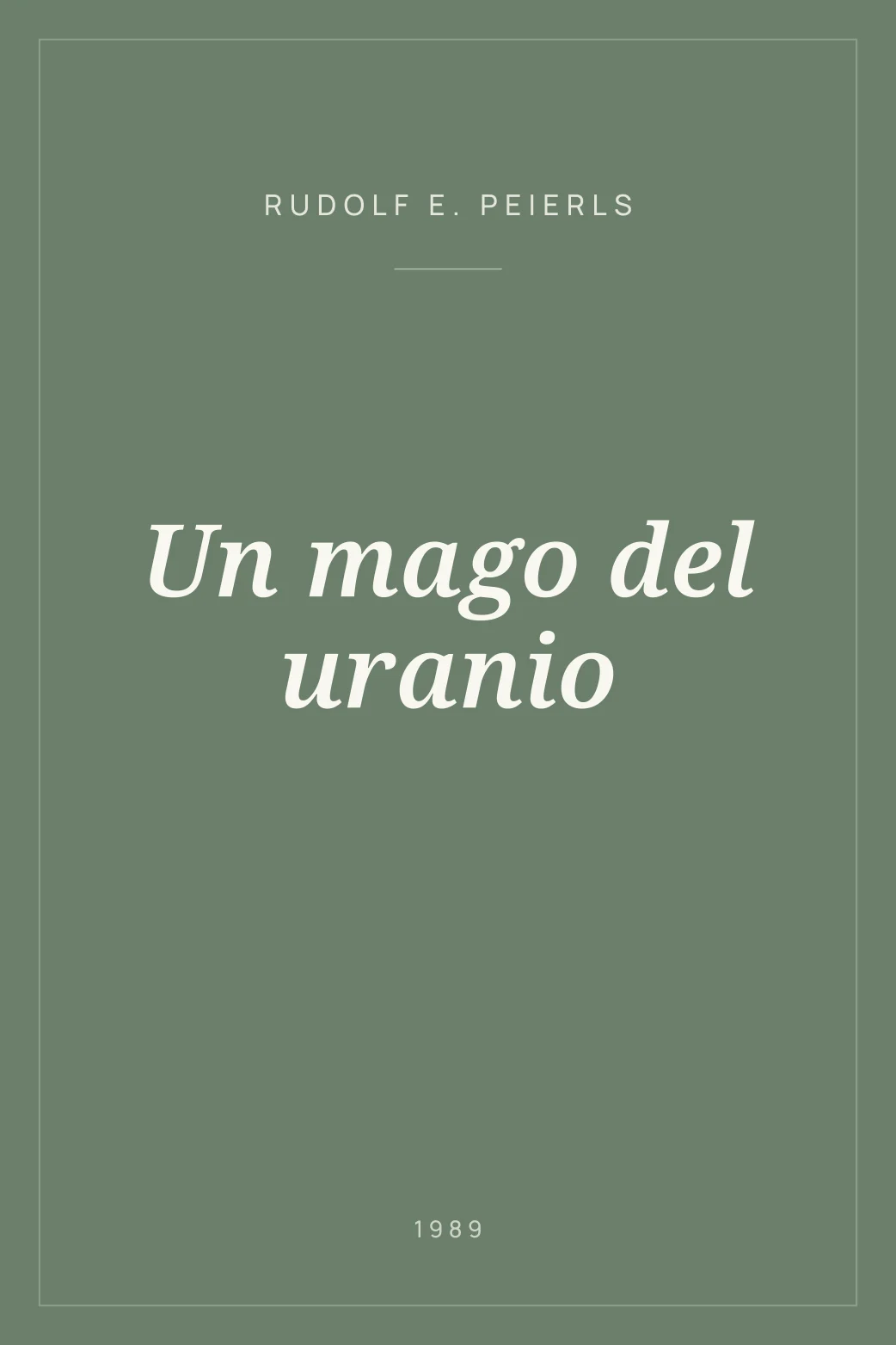 Portada de Un mago del uranio