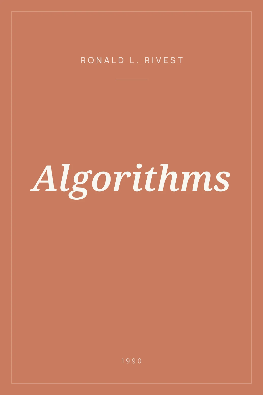 Portada de Algorithms