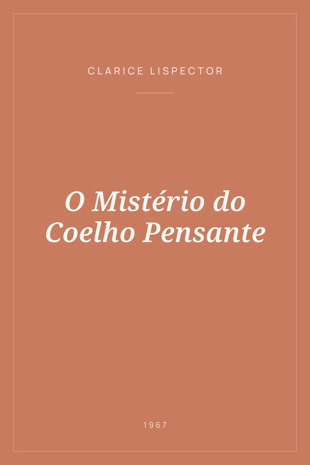 Portada de O Mistério do Coelho Pensante