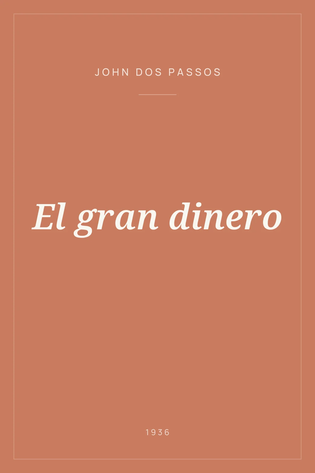 Portada de El gran dinero