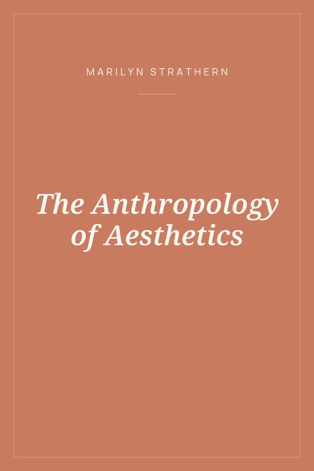 Portada de The Anthropology of Aesthetics