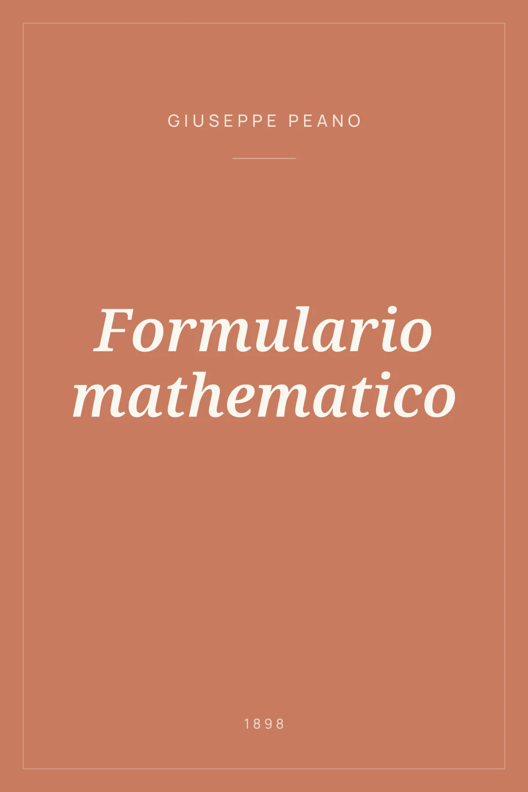 Portada de Formulario mathematico