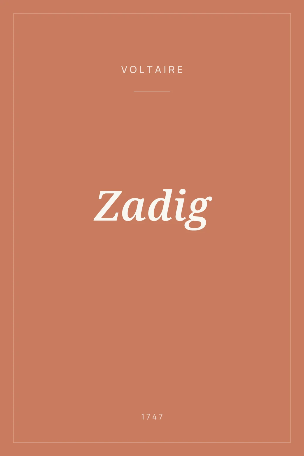 Portada de Zadig