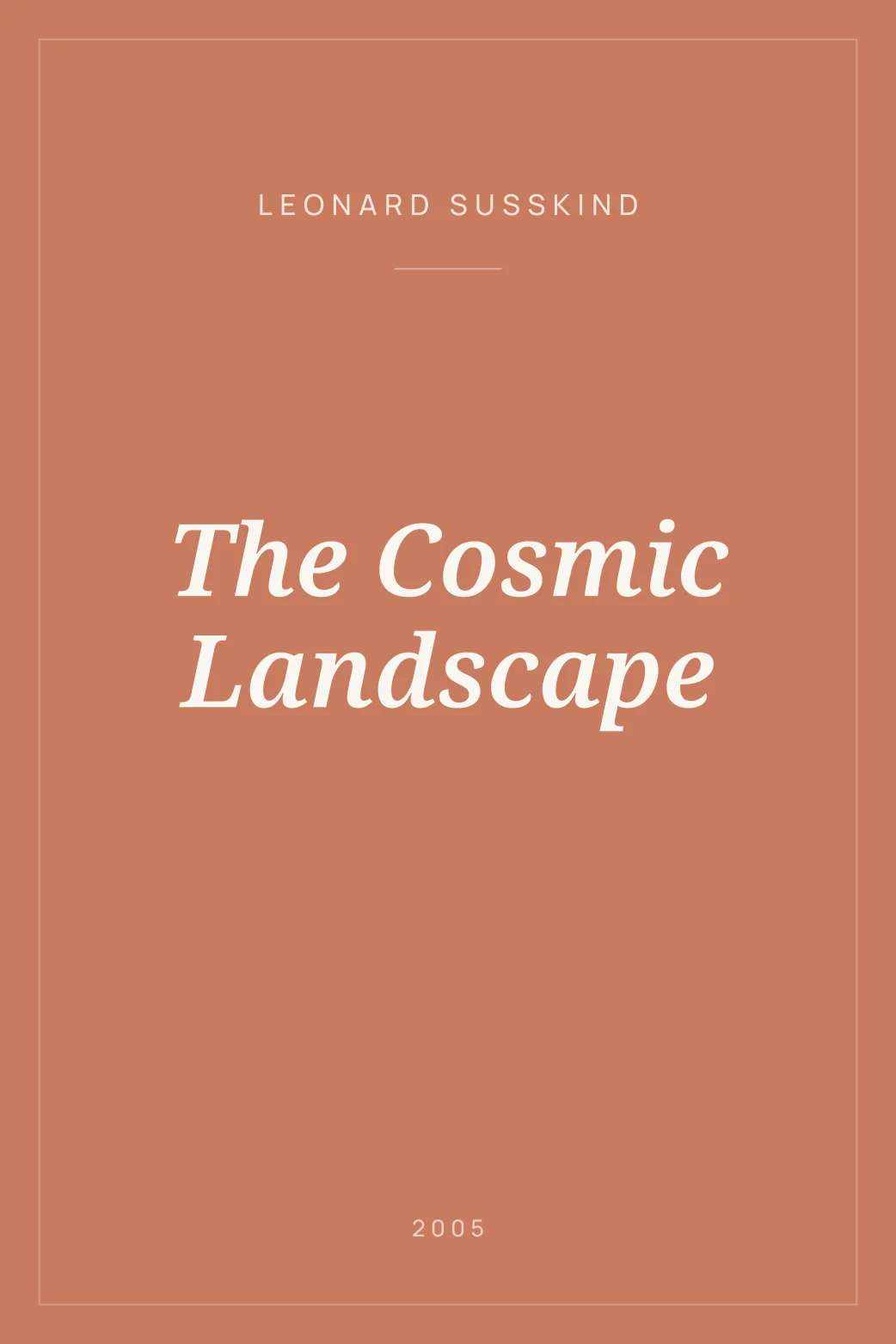 Portada de The Cosmic Landscape