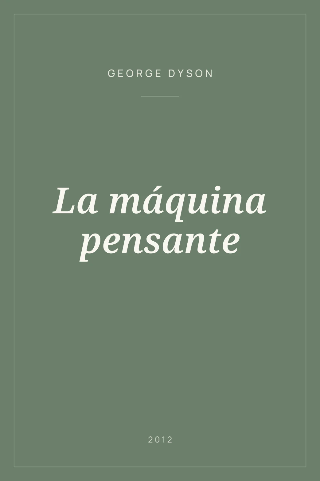 Portada de La máquina pensante