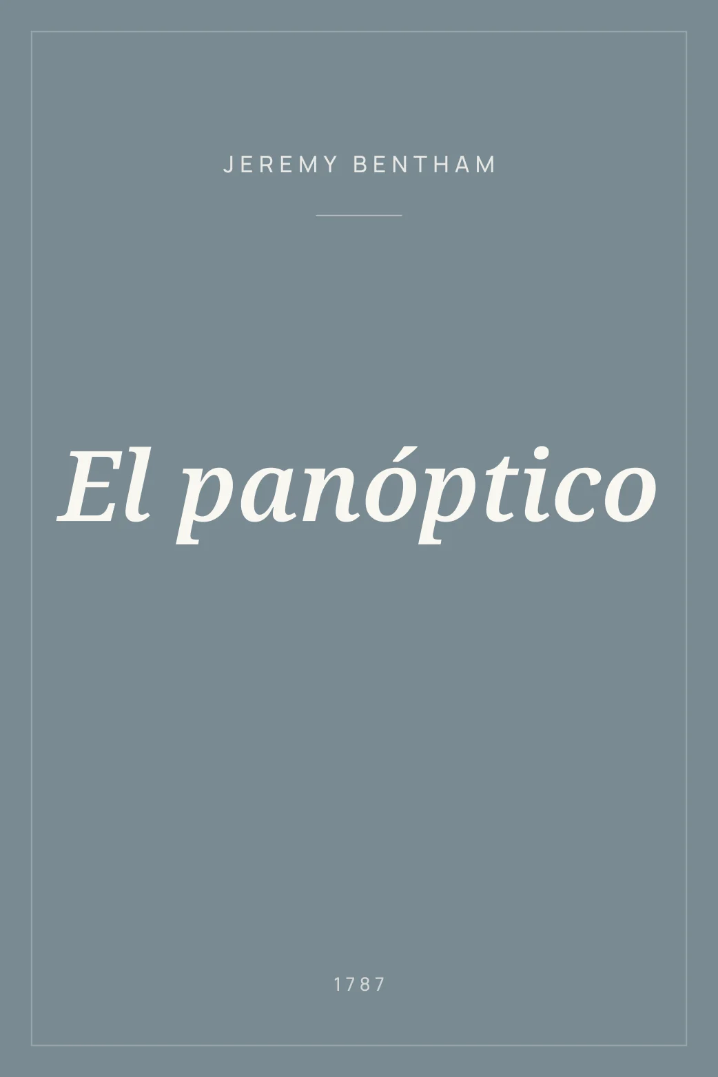 Portada de El panóptico