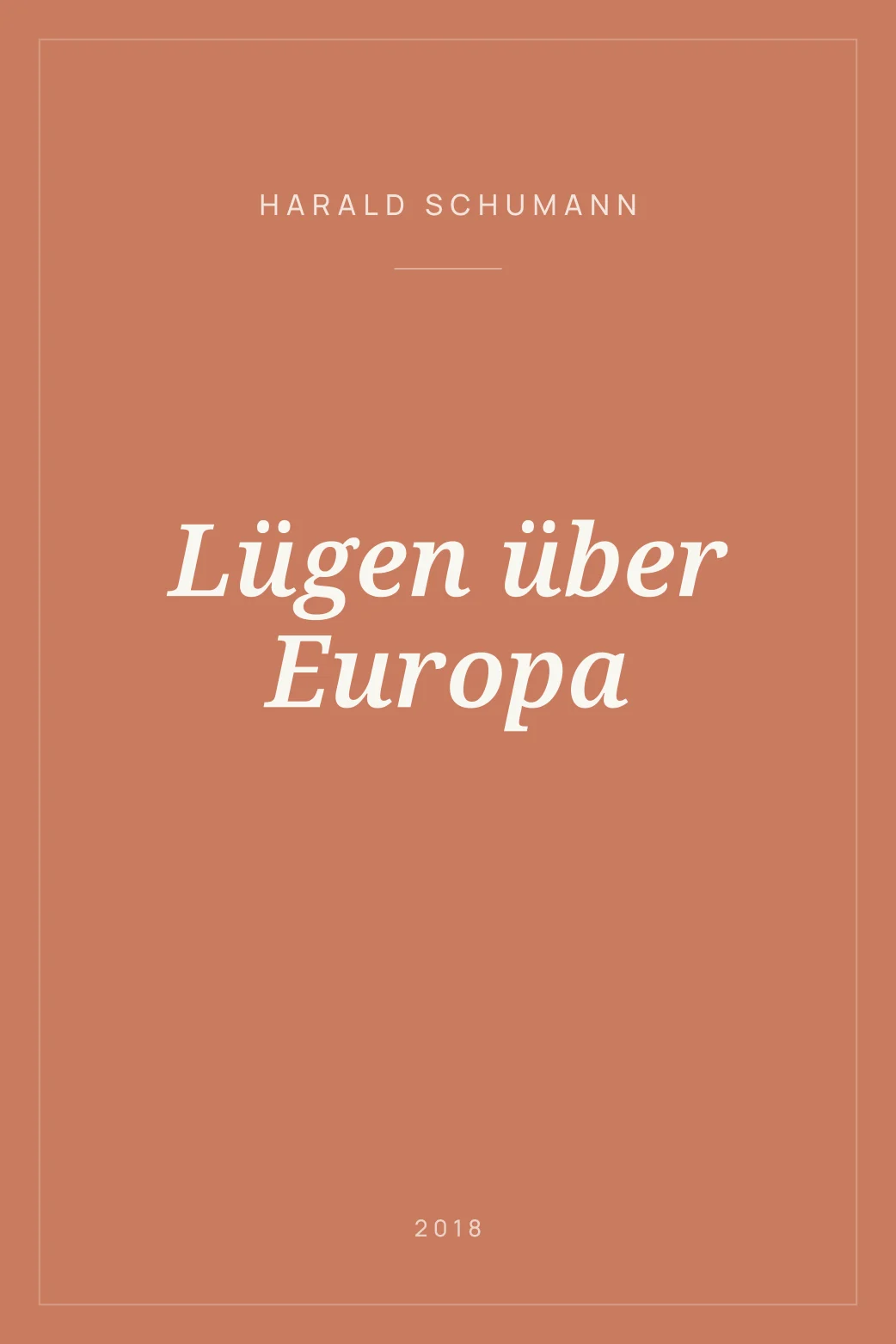 Portada de Lügen über Europa
