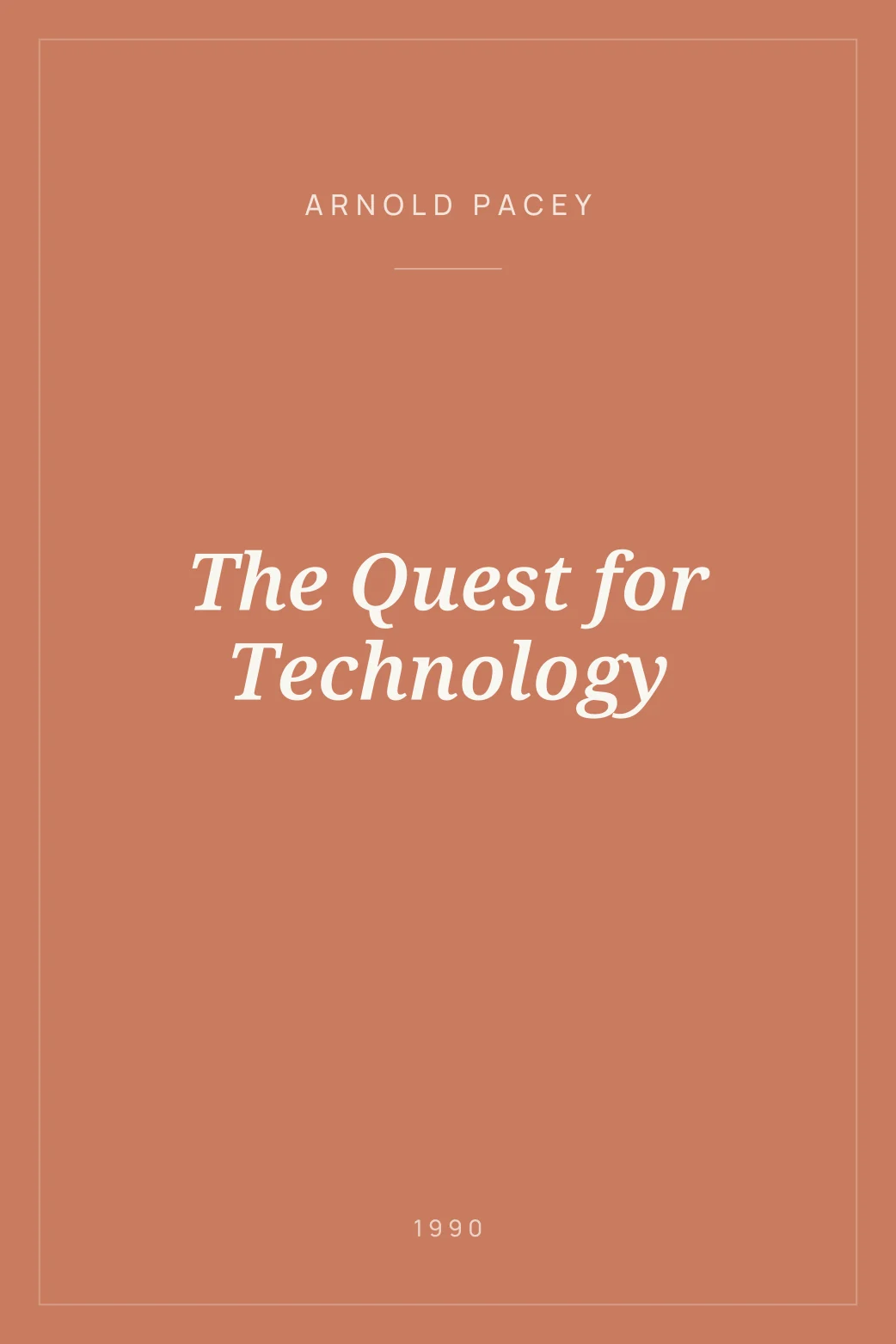Portada de The Quest for Technology