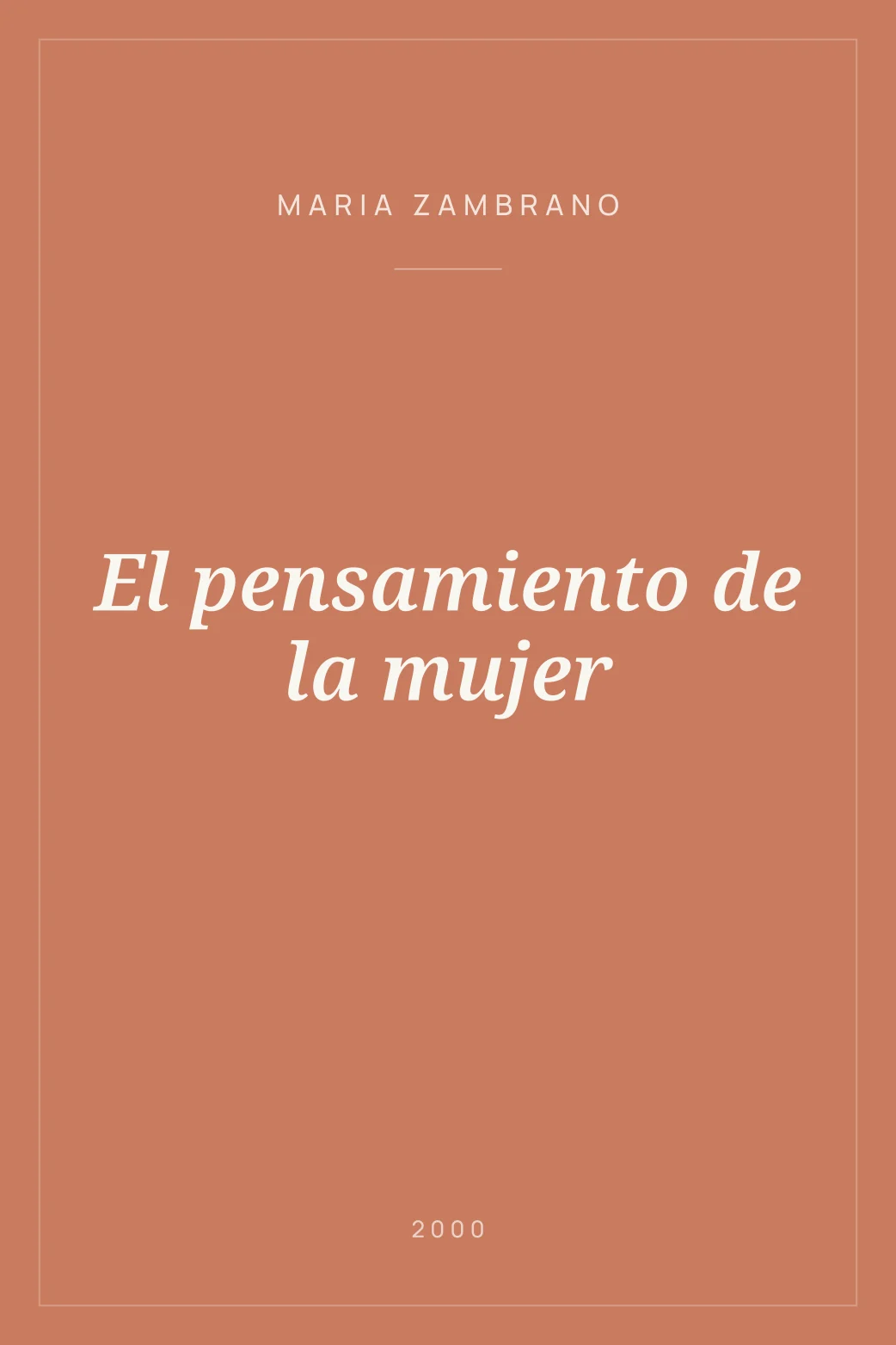 Portada de El pensamiento de la mujer