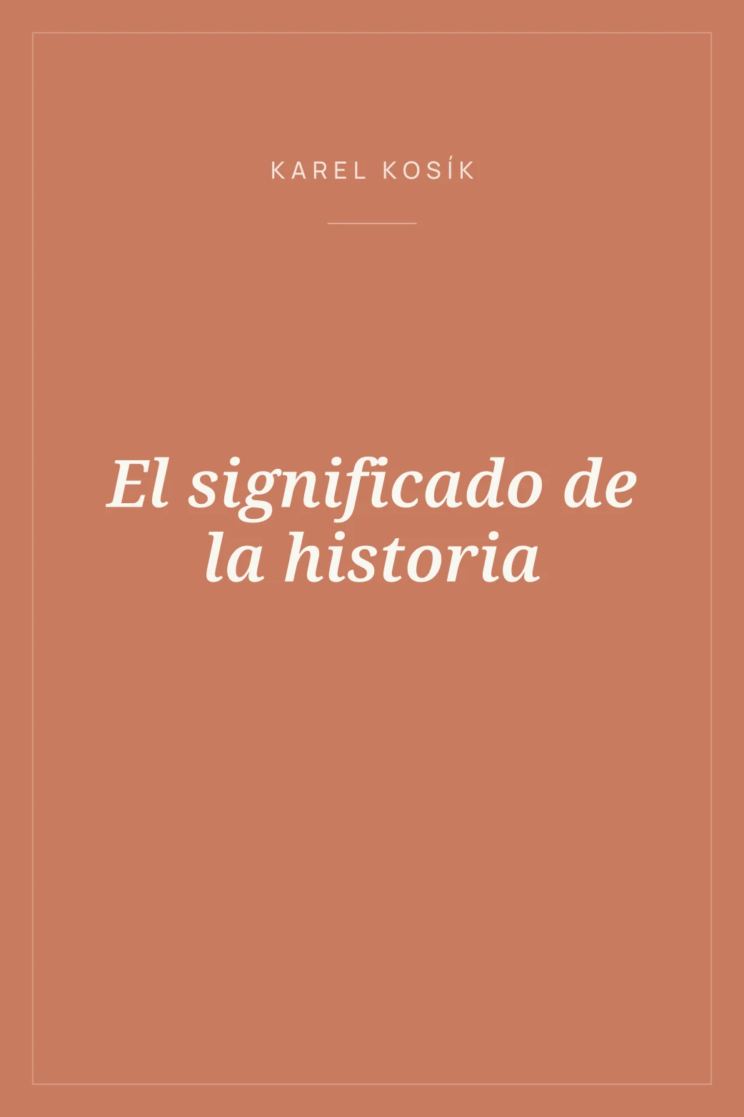 Portada de El significado de la historia