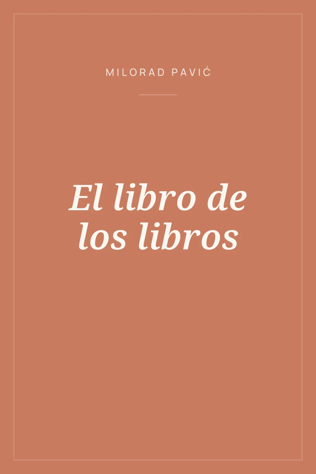 Portada de El libro de los libros