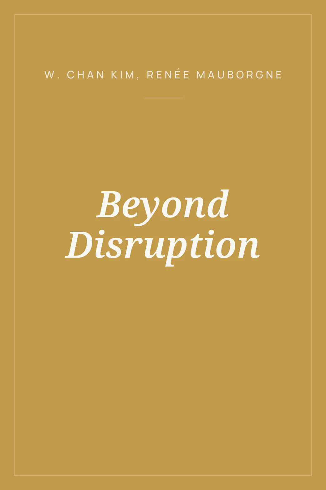 Portada de Beyond Disruption