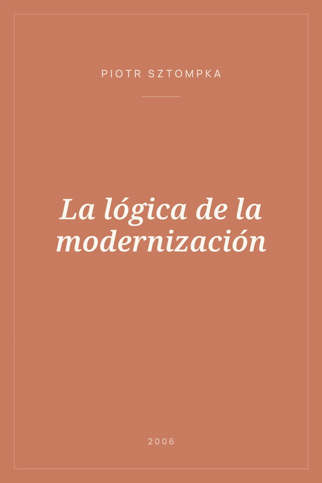 Portada de La lógica de la modernización