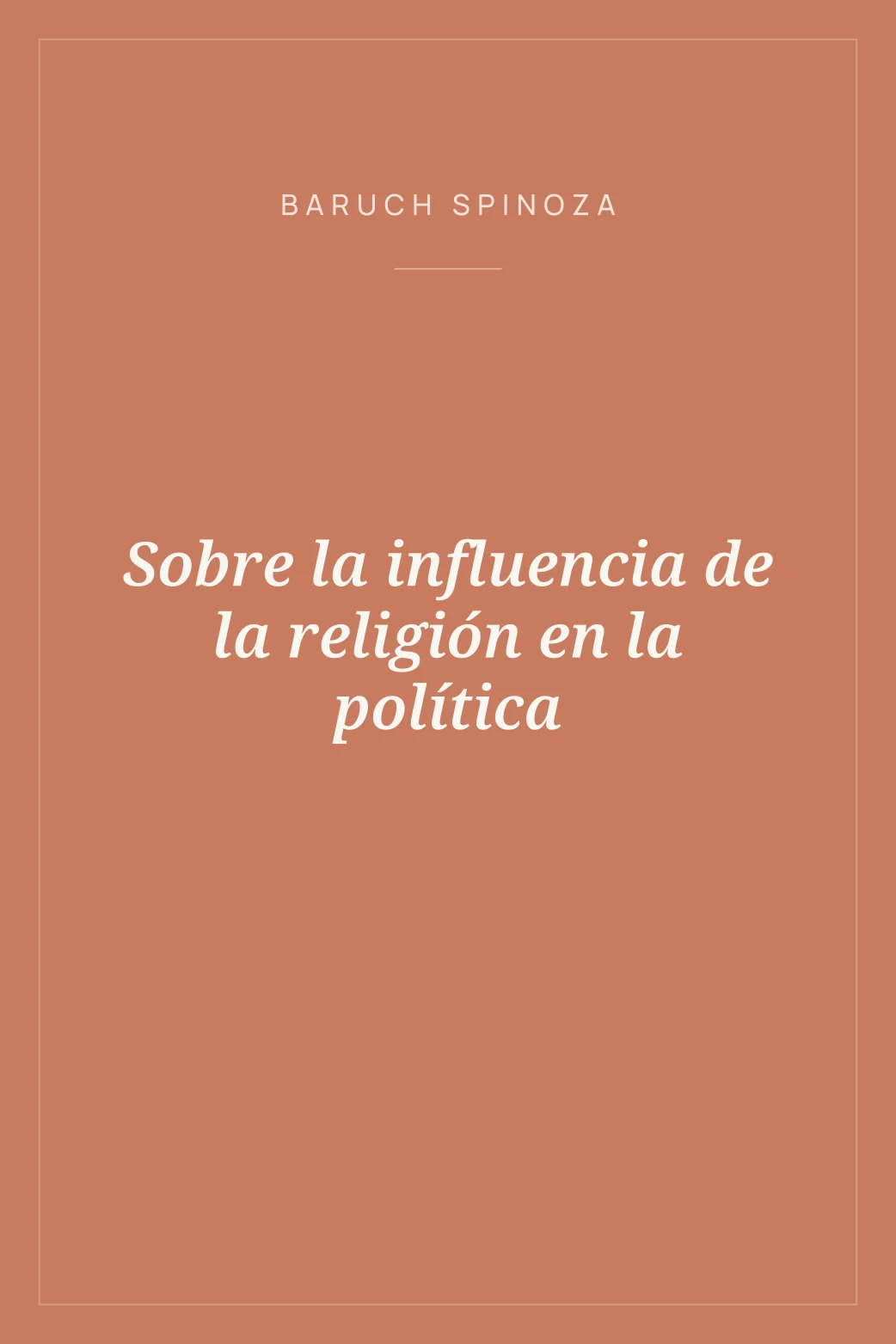 Portada de Sobre la influencia de la religión en la política