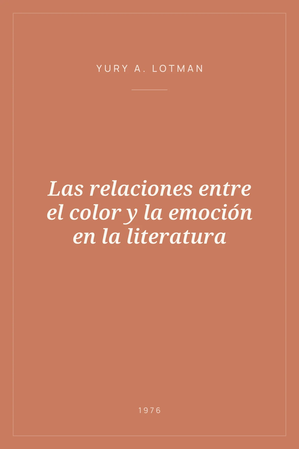 Portada de Las relaciones entre el color y la emoción en la literatura
