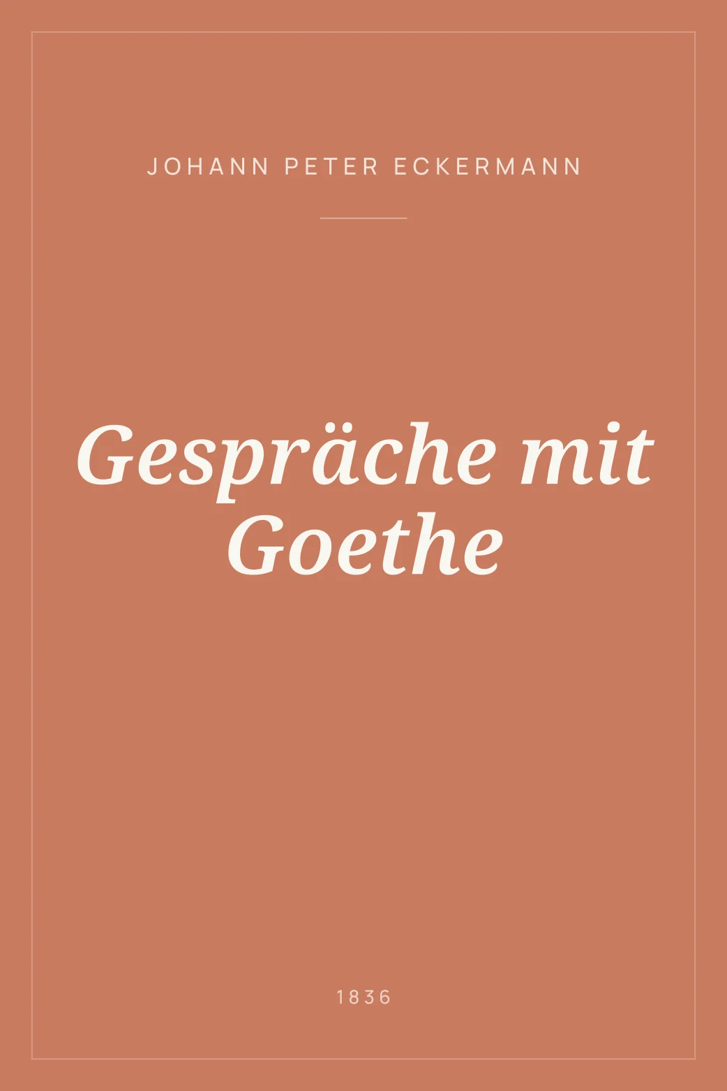 Portada de Gespräche mit Goethe