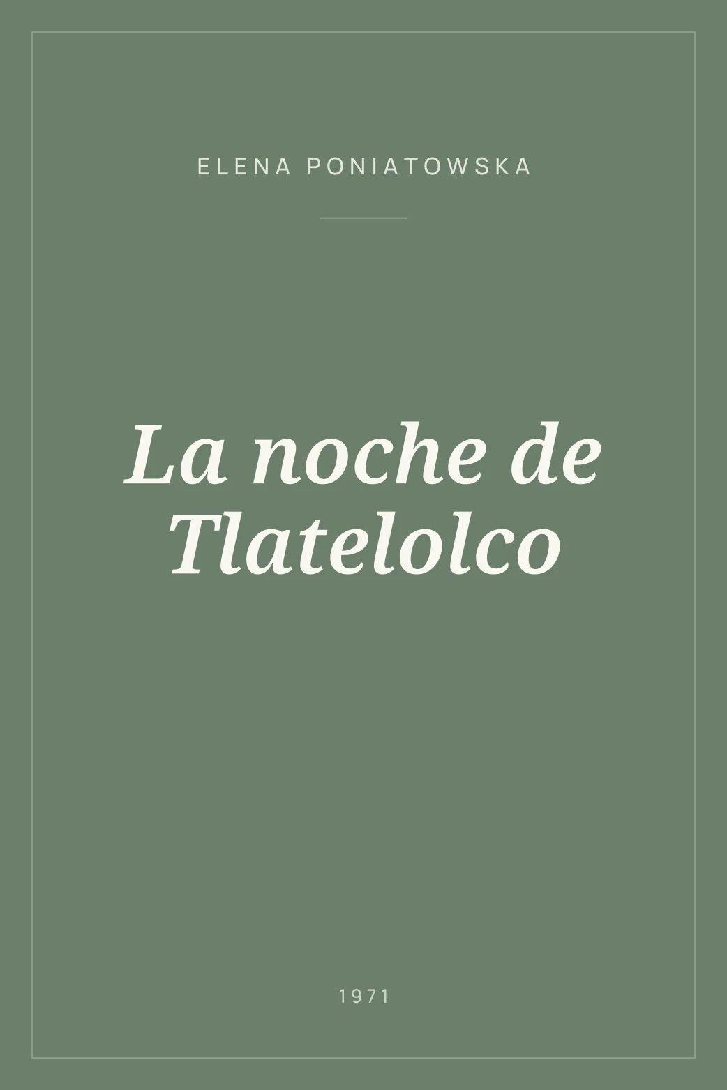 Portada de La noche de Tlatelolco