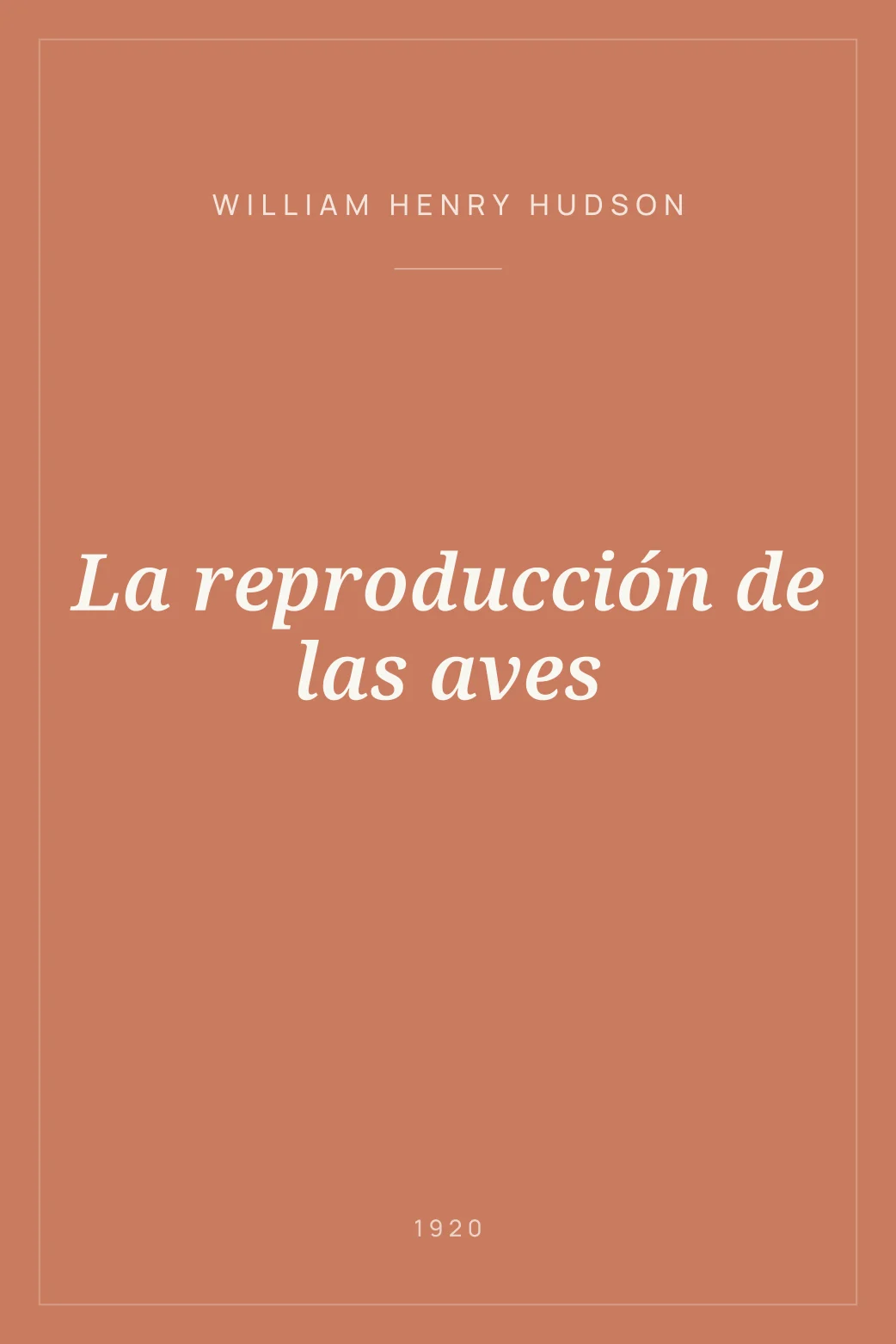 Portada de La reproducción de las aves