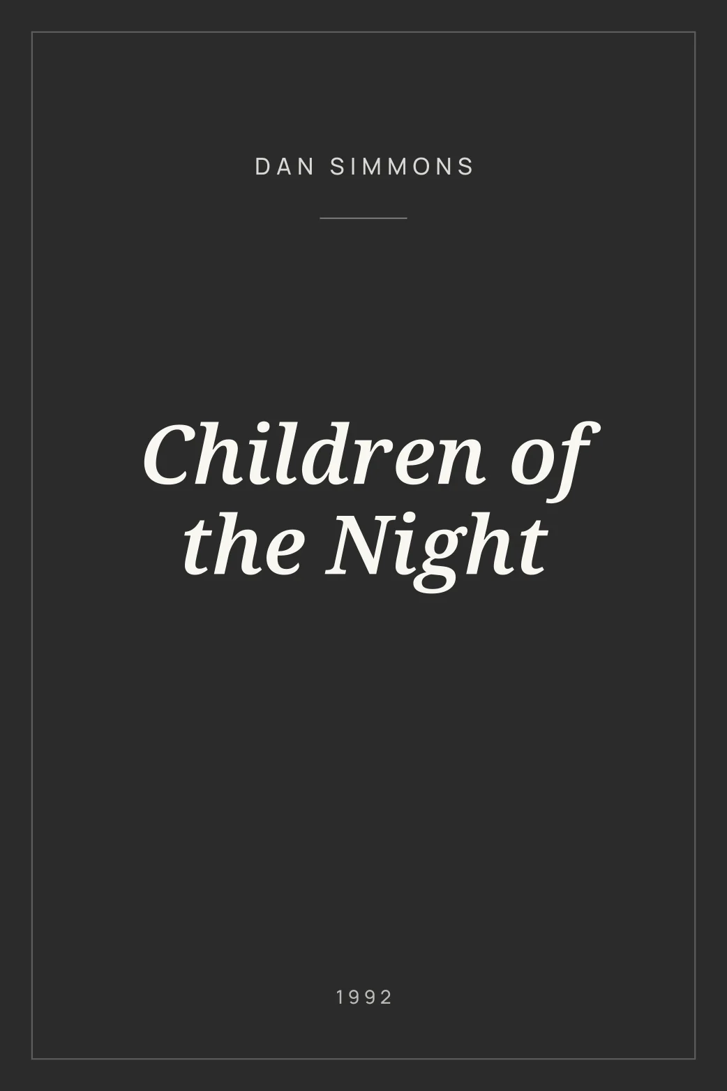 Portada de Children of the Night