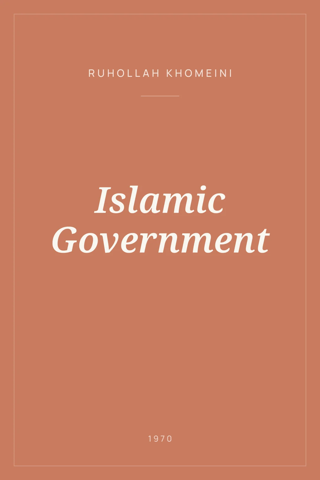 Portada de Islamic Government