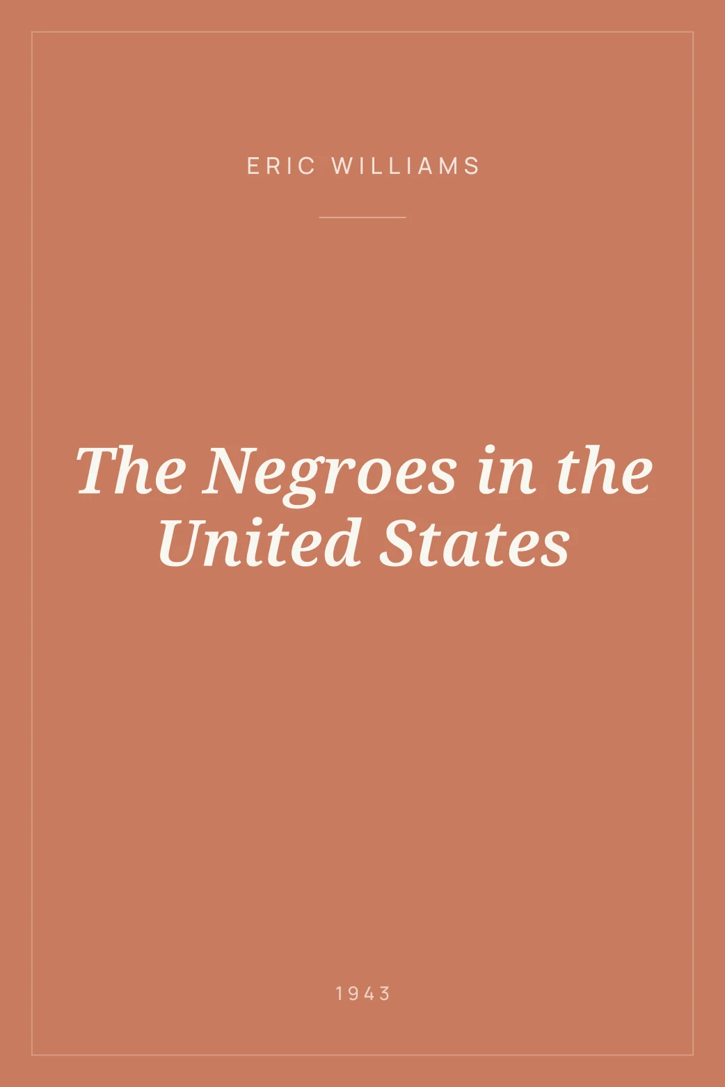 Portada de The Negroes in the United States