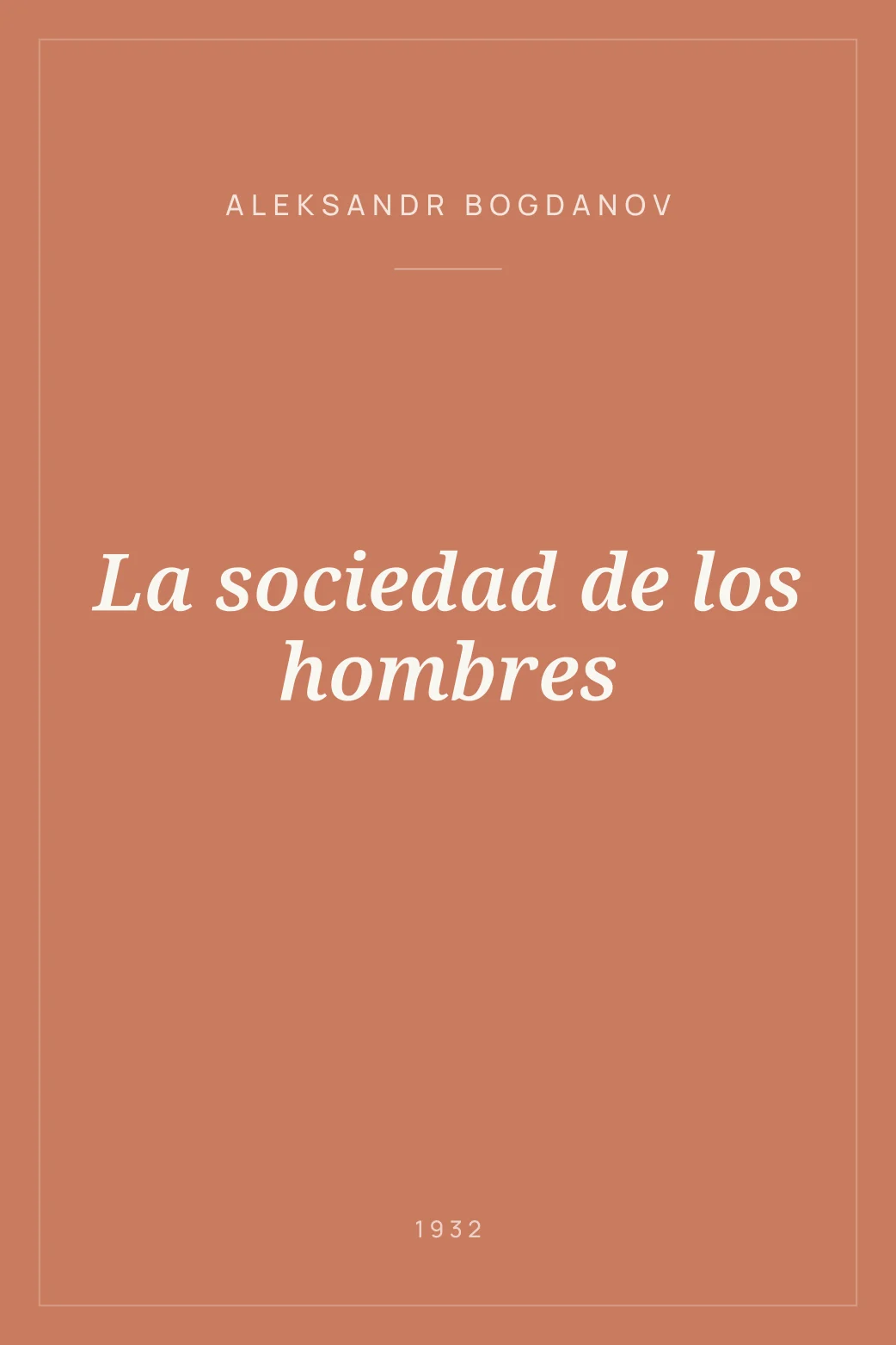 Portada de La sociedad de los hombres