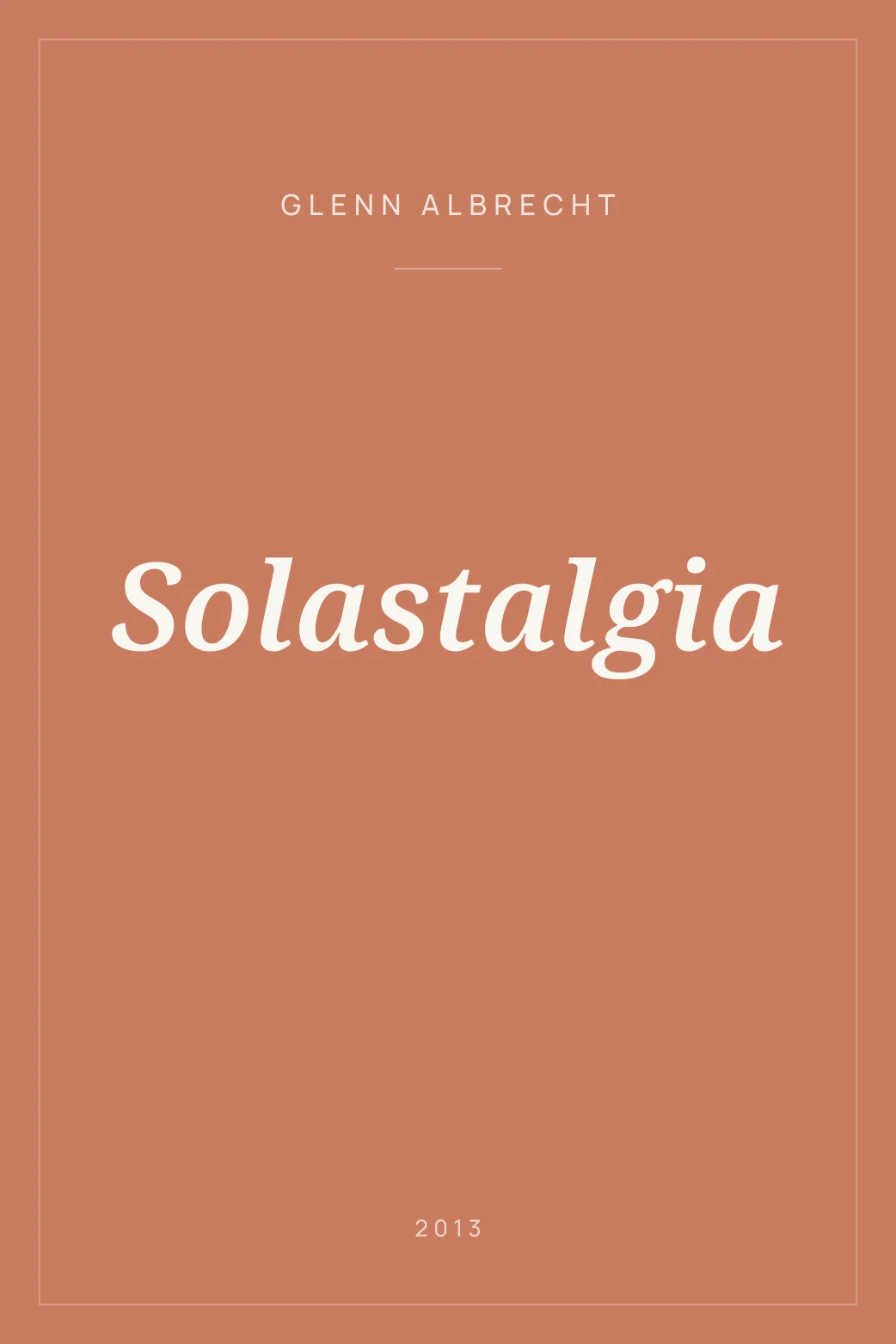 Portada de Solastalgia
