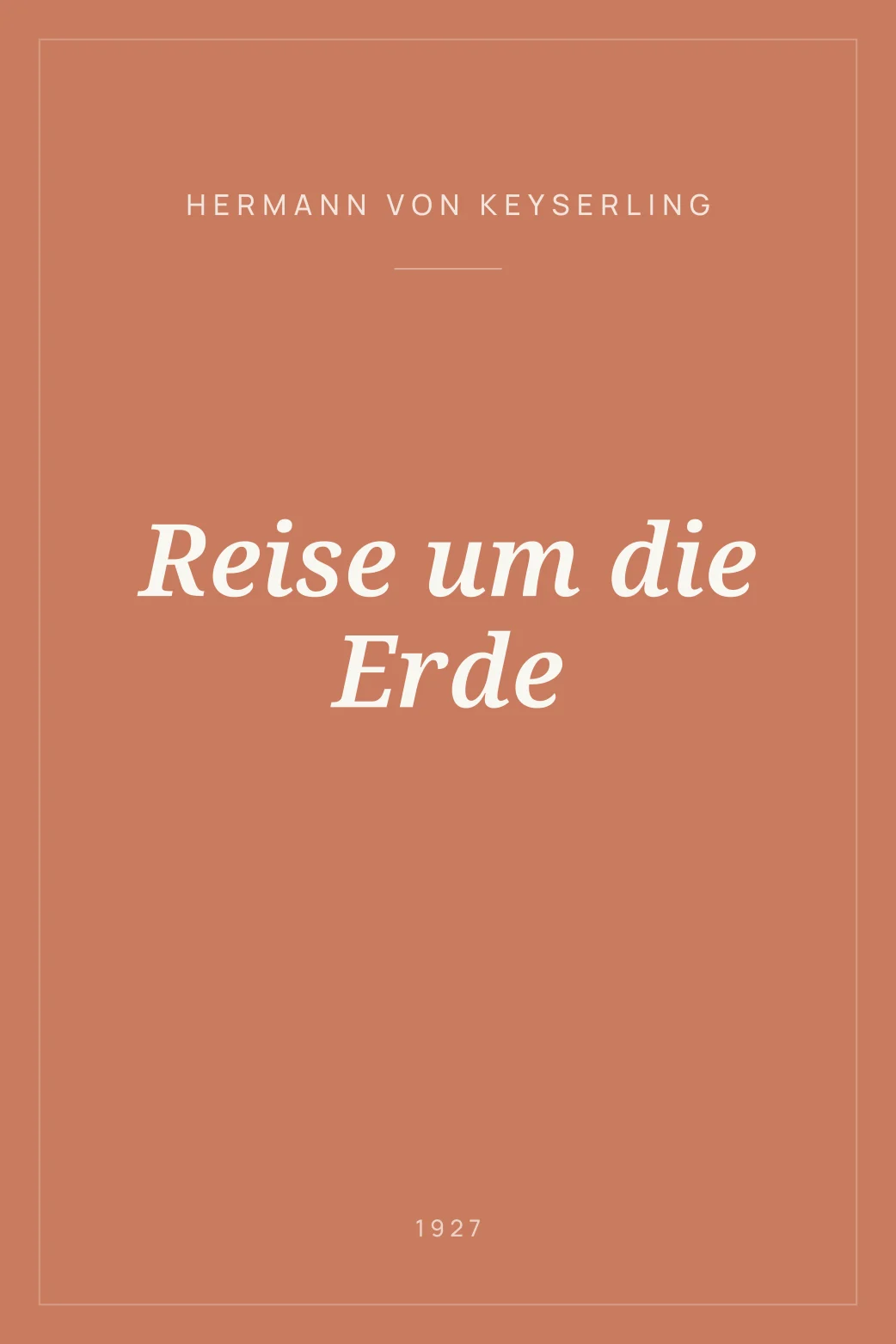 Portada de Reise um die Erde