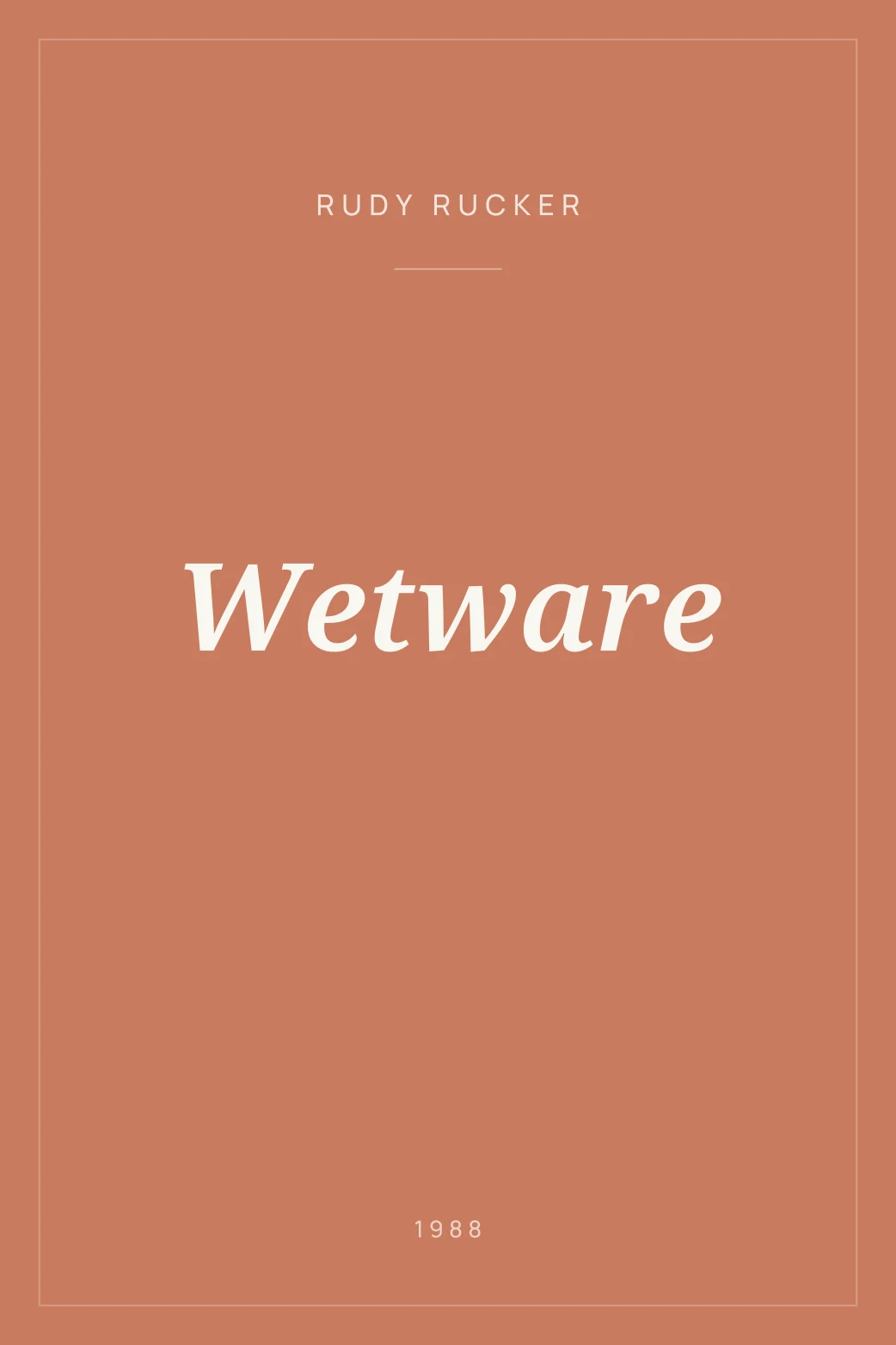 Portada de Wetware