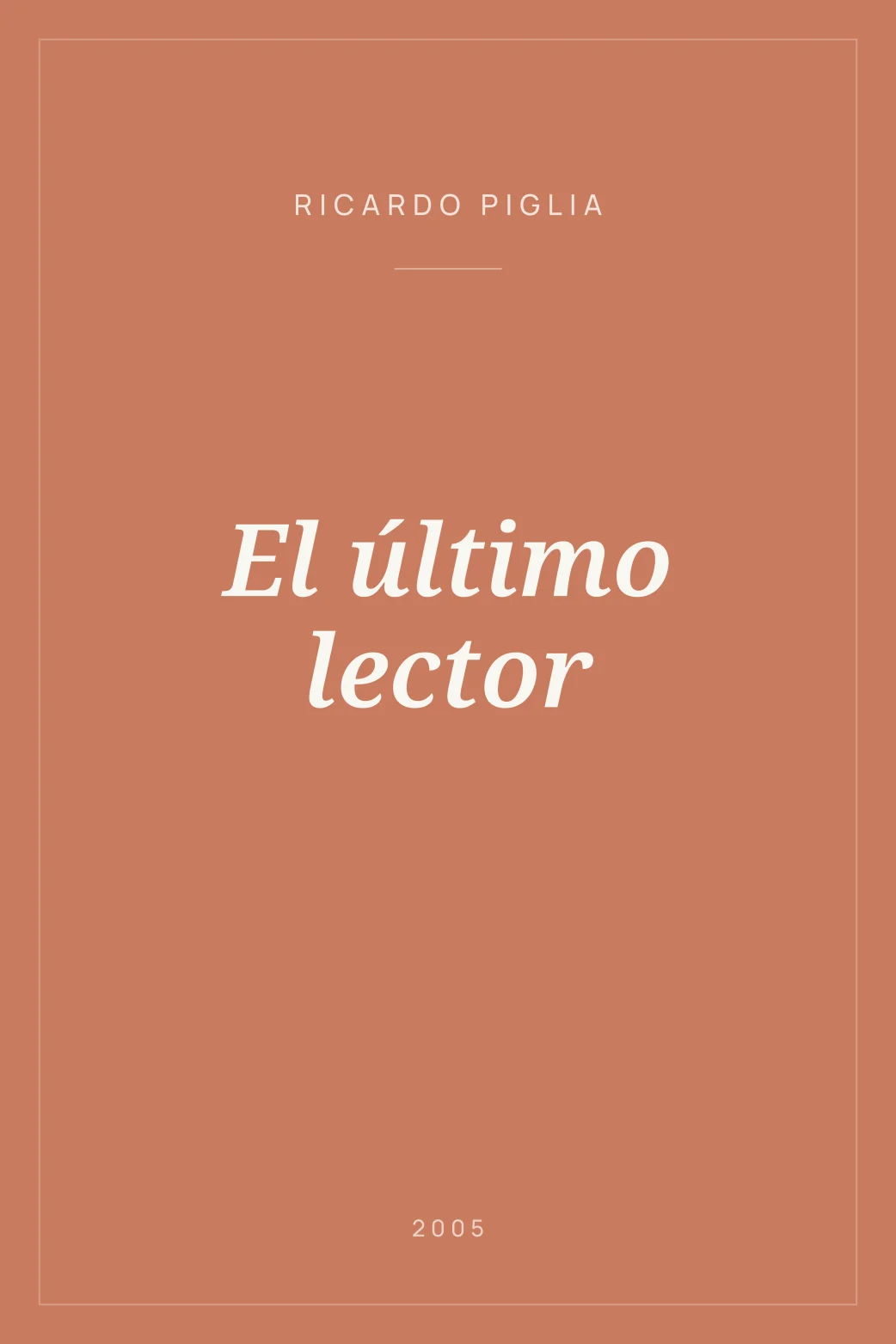 Portada de El último lector