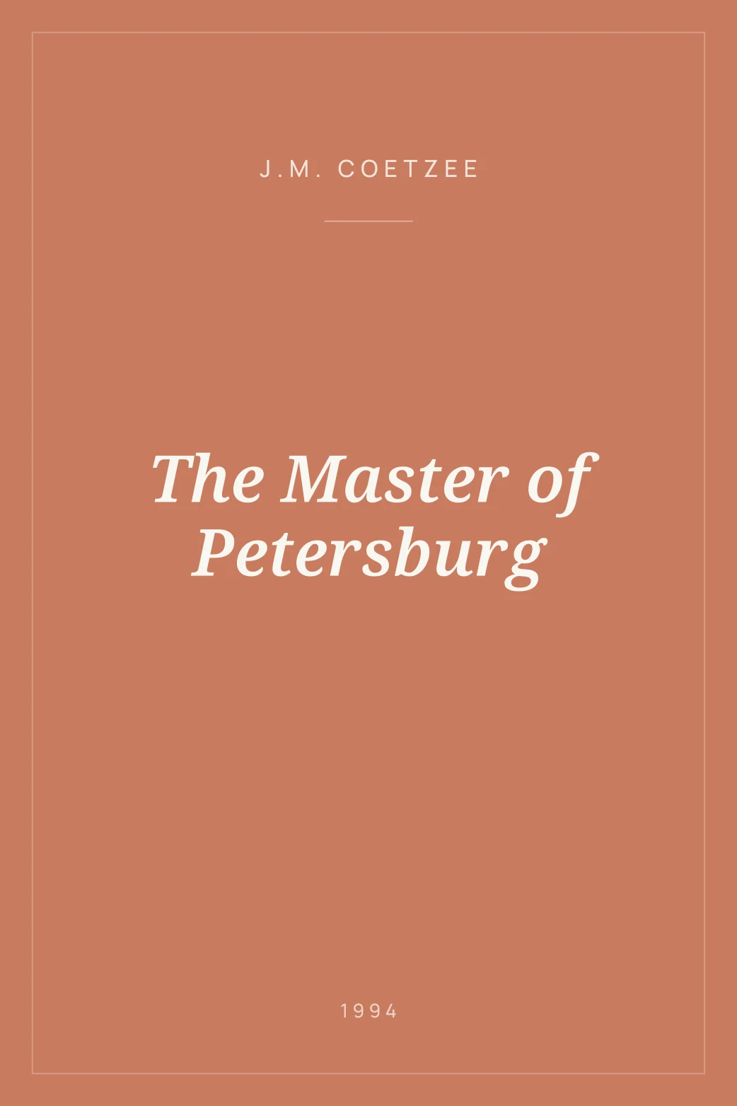 Portada de The Master of Petersburg