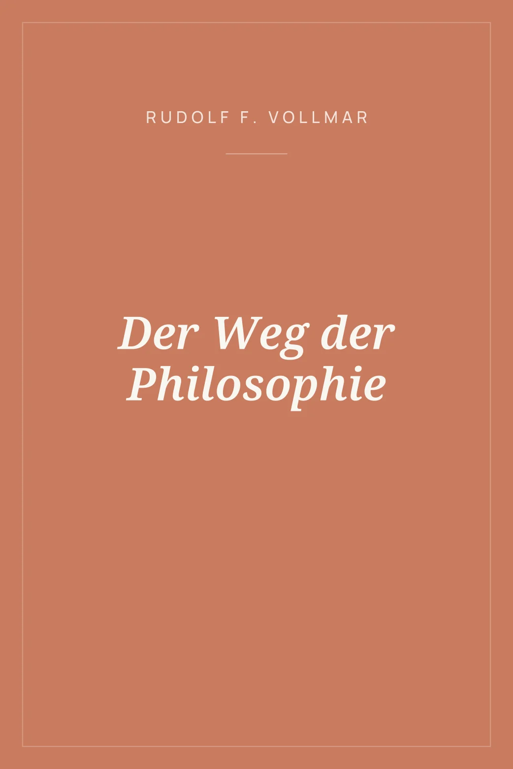 Portada de Der Weg der Philosophie