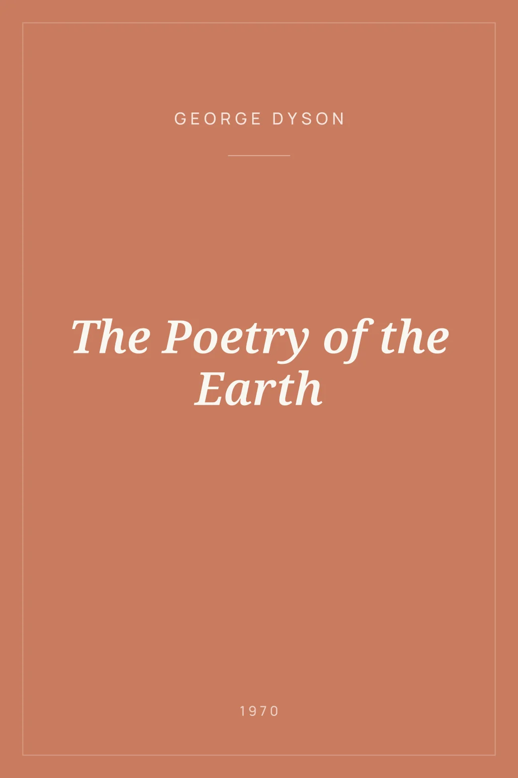 Portada de The Poetry of the Earth