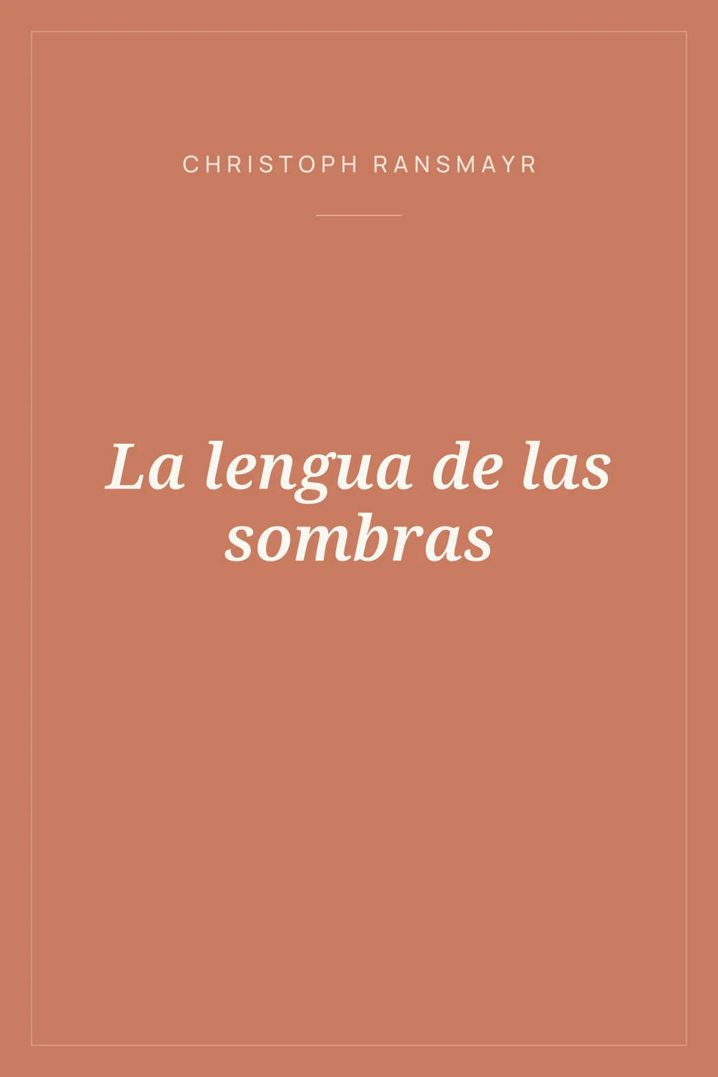Portada de La lengua de las sombras